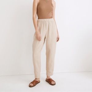 NWT Madewell | Beige Lightspun Pull-On Balloon Pants | Size S